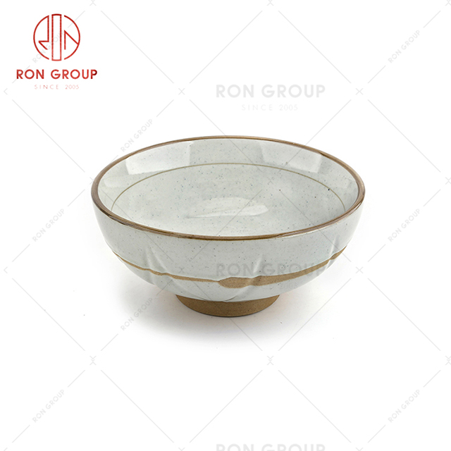 Outdoor activities tableware nordic simple style restaurant ceramic tableware noodle bowl