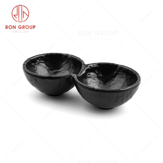 Exquisite Korean barbecue restaurant tableware convenient double lattices bowl