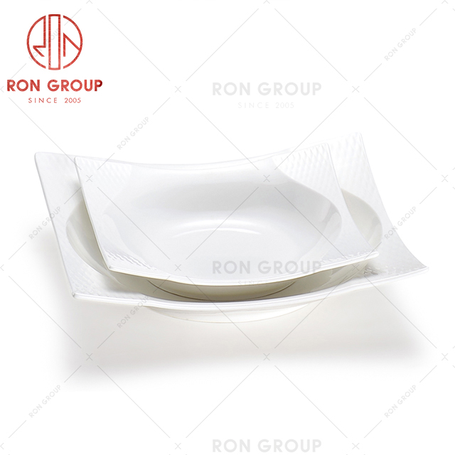 Artistic design lovely modeling restaurant creative tableware distinctive hotel ceramic dinnerware plate set