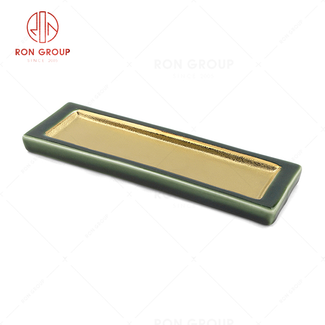RN0660P00686 Hot Sale High Quality Classic Golden Forest Series  Rectangular Plate