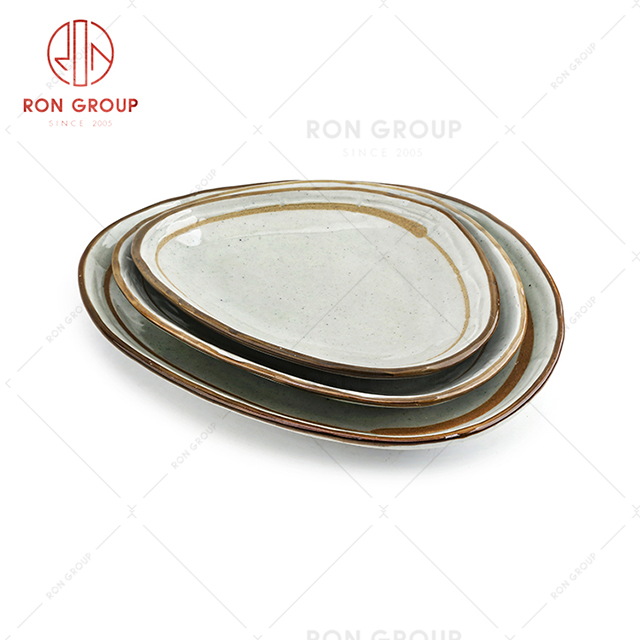 Factory direct selling restaurant ceramic tableware hotel repurchase rate high special-shaped plate