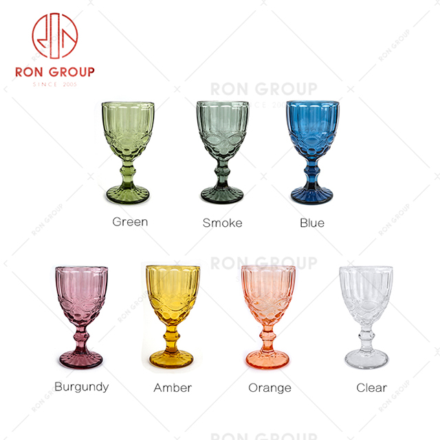Preferred hotel cup set wholesale supply restaurant stained glass series water wine cup