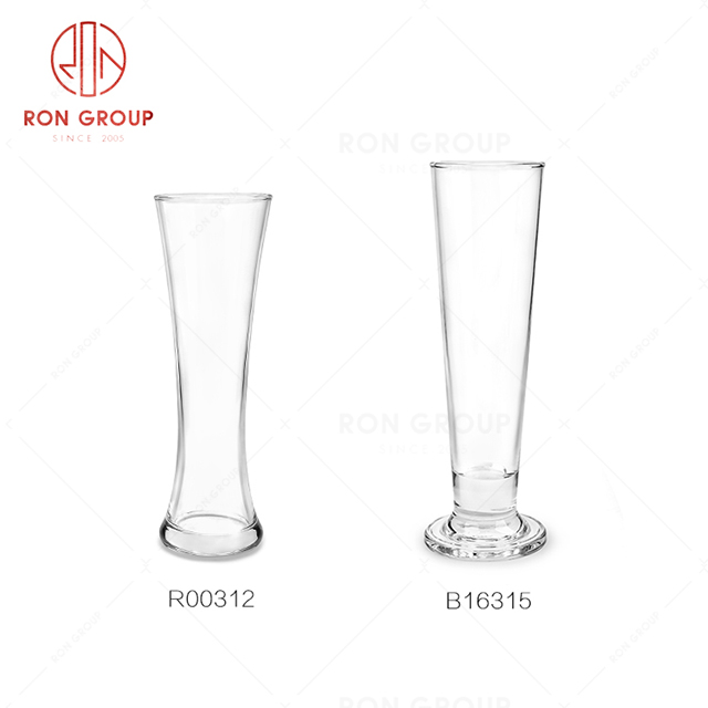 Novel design unique shape restaurant drink ware party large capacity high beer glass