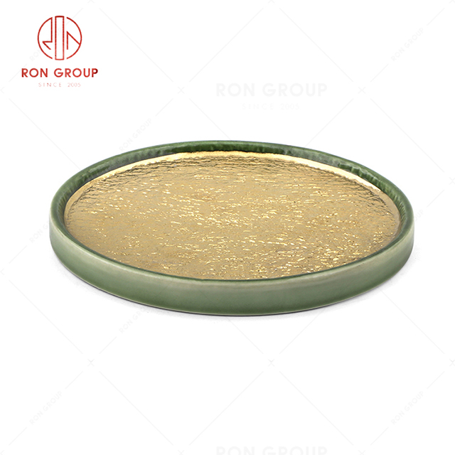 RN0660P00701 Wholesale High Quality Golden Forest  Series  Round Plate
