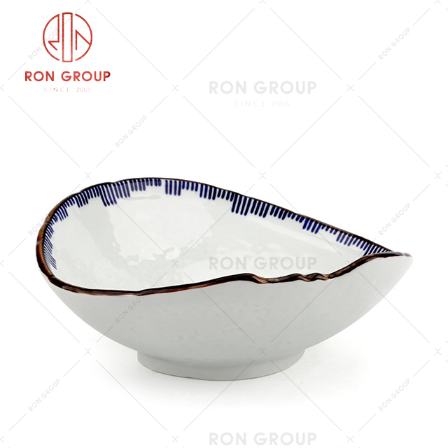 Semi circular high-quality restaurant tableware hotel dinner deep bowl