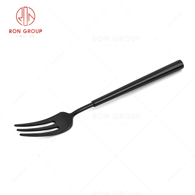 RN0178E00120 Hot Sale High Quality Exquisite Black Stainless Steel Barton Series--Tree-toothed Fruit Fork