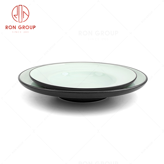 Elegant high-class restaurant tableware frosted  hotel fresh water plate