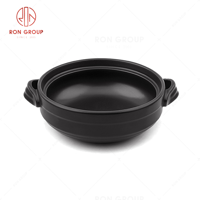 RN0039KF0107  Wholesale Healthy Natural Clay Black  Terracotta Deep Pot