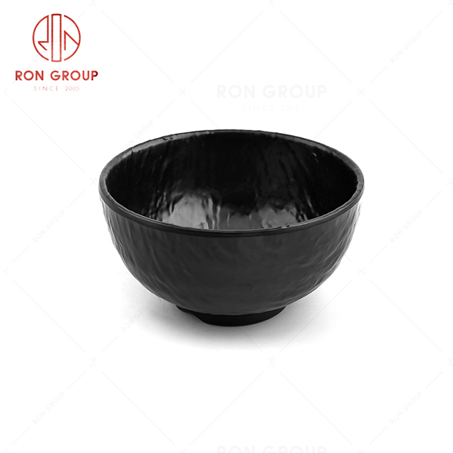 Simple style Chinese restaurant tableware black frosted bowl
