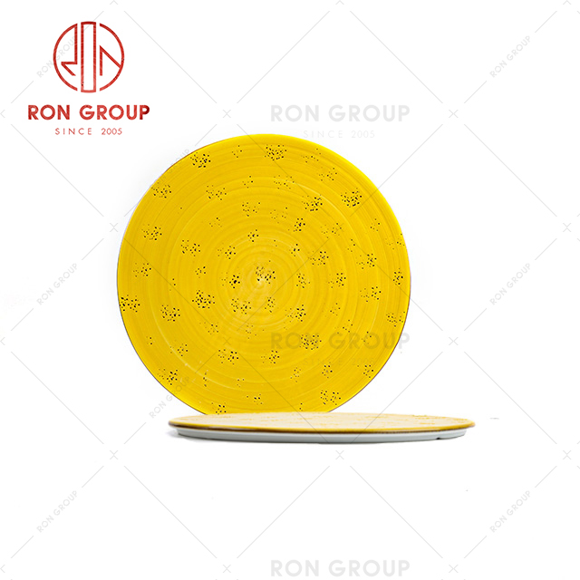 Simple Japanese Shallow Round Plate Best Restaurant Dinnerware