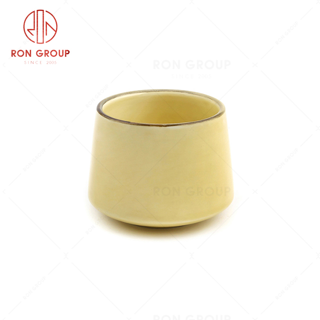 RonGroup New Color Custard Chip Proof Porcelain  Collection - Ceramic Drinkware Tea Cup 