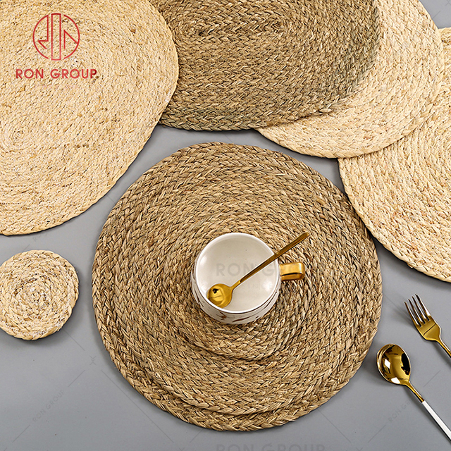 PP hand woven mat, heat insulation mat, table oil proof mat, dinner plate mat, bowl mat, cup mat, European, American and Japanese home