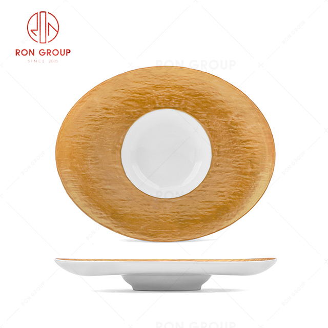 RN0660P00016 Hot Sale High Quality Exquisite and Durable  Ceramic Oval Pasta Plate