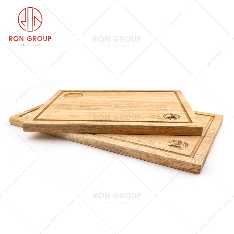 Classic series square restaurant wooden tableware customize logo pizza plate