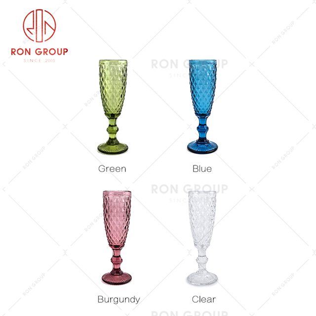Hot selling party tableware hotel event restaurant wedding banquet colored glass