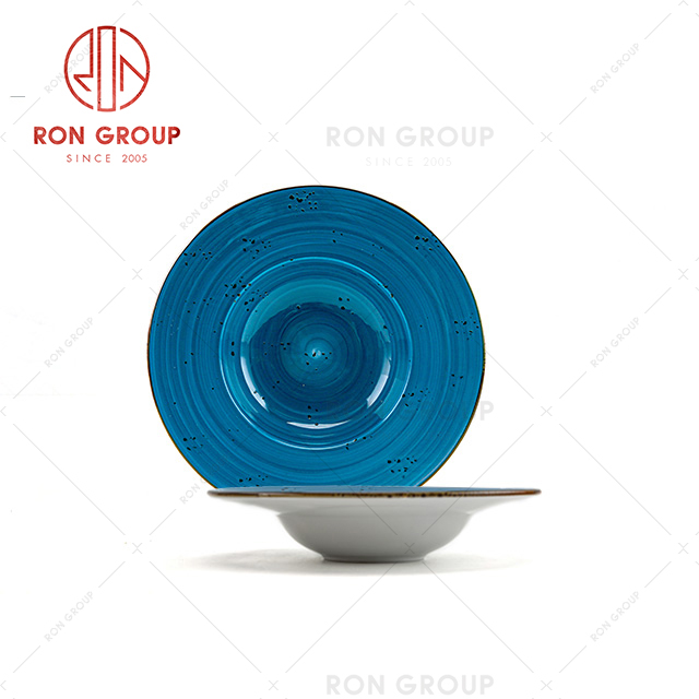 High-End Ceramic Restaurant Banquet Round Porcelain Plate Dinner Soup Plates 