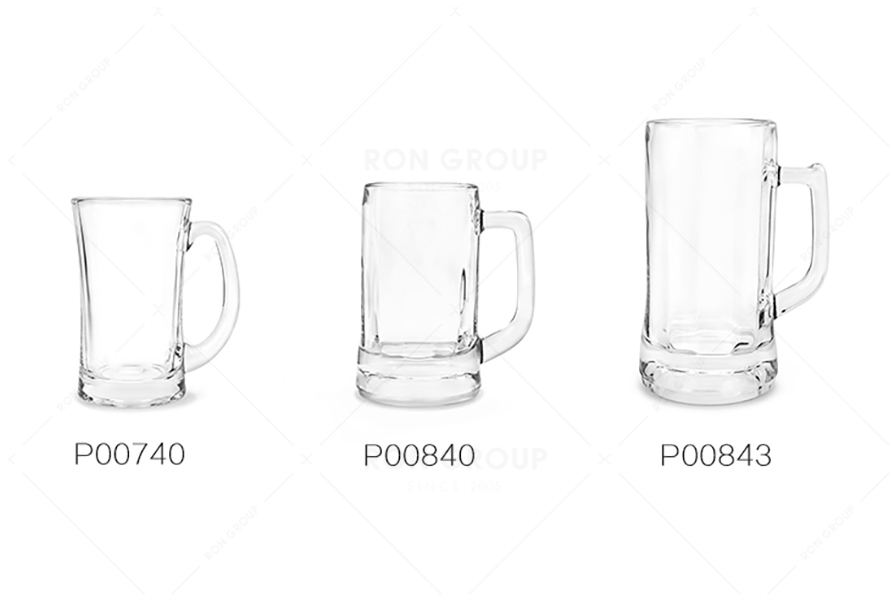 Glass brewed draft beer cup brewed beer cup with handle