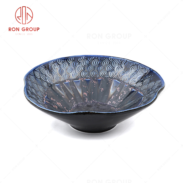 RN0660P00394 Wholesale Classic Style Blue Agate Series  Ceramic Bowl