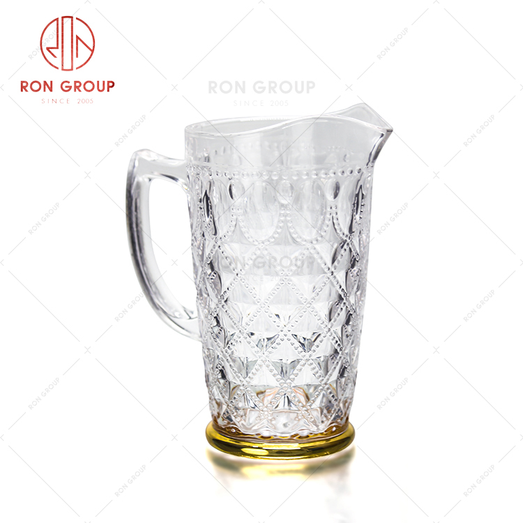 Large capacity portable barbecue house beer cup Korean restaurant glass cup with handle