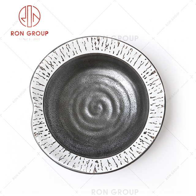 Japanese restaurant deep mixing bowls round ceramic bowl for Ramen and Soup