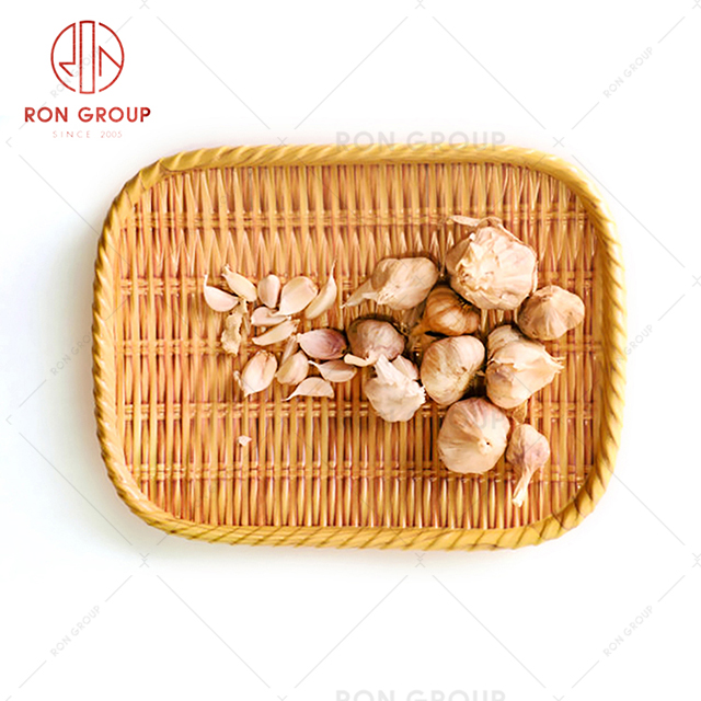 Melamine imitation bamboo plate vegetable plate dustpan plate hot pot shop tableware commercial creative barbecue plate farmhouse dining plate