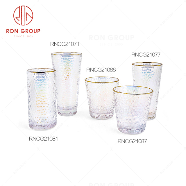Souvenir gift exquisite restaurant drink ware hotel outdoor dinner rainbow phnom penh glass beverage cup