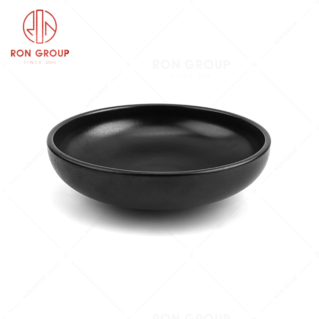 Green material source manufacturer direct selling restaurant tableware black frosted bowl