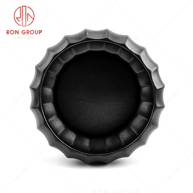 Trendy design restaurant durable tableware hotel custom vertical gain round bowl