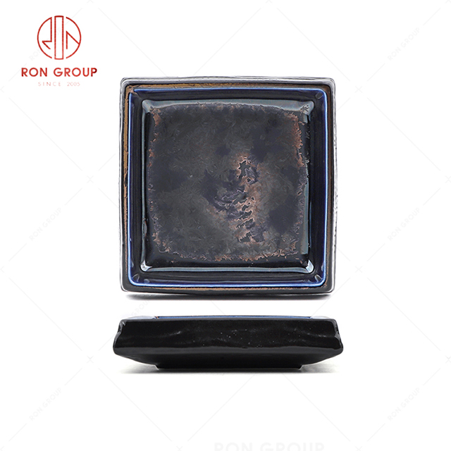 RN0660P00277 Wholesale High Quality Blue Agate Ceramic Square Plate