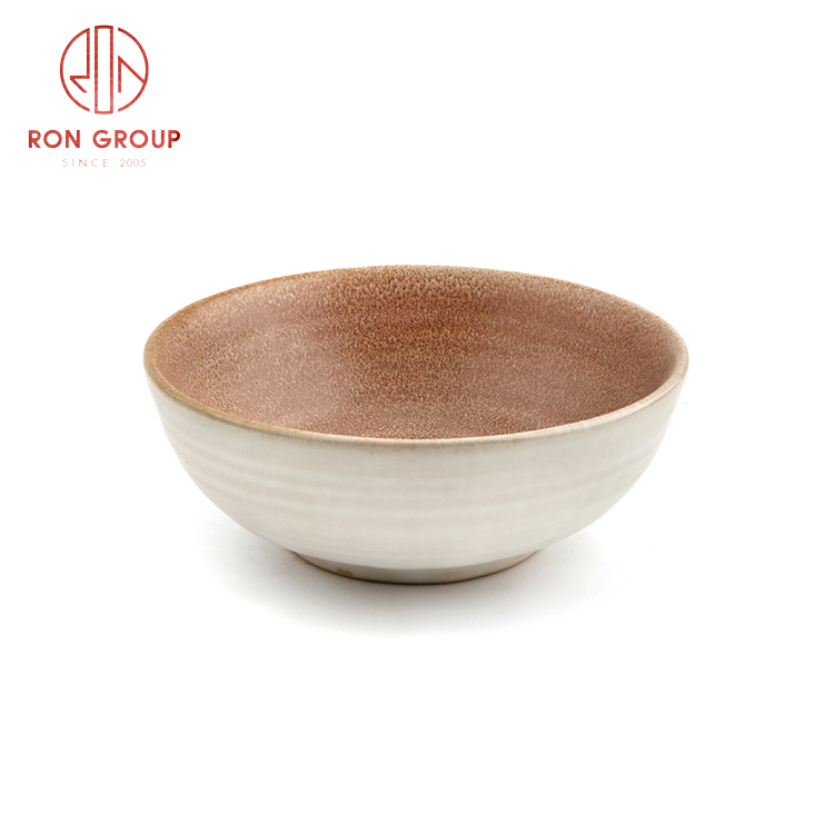 High quality Asian style ceramic dinnerware set restaurant hotel supplies ceramic water wave round bowl