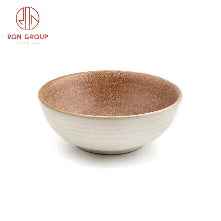 High quality Asian style ceramic dinnerware set restaurant hotel supplies ceramic water wave round bowl