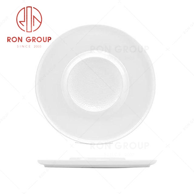 RN0037P06806-07 Hot Sale Unique Design White Ceramic Roind Plate