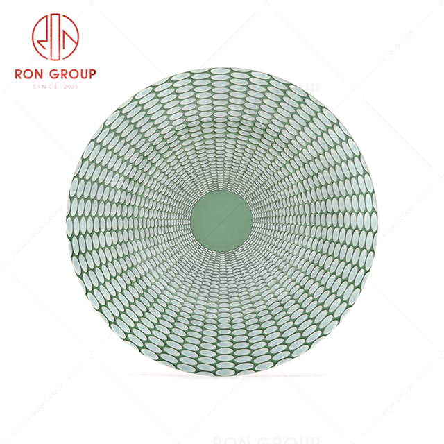 Custom made tiffany bule enamel color ceramic plate
