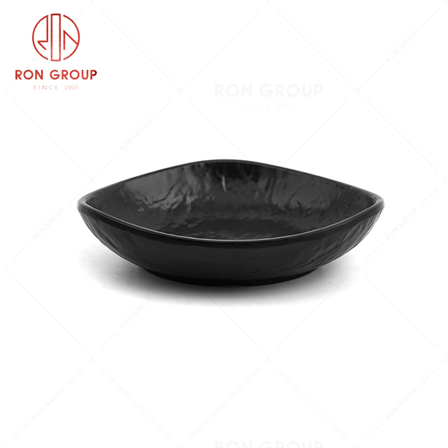 High grade black series restaurant tableware hotel practical tetragonal plate