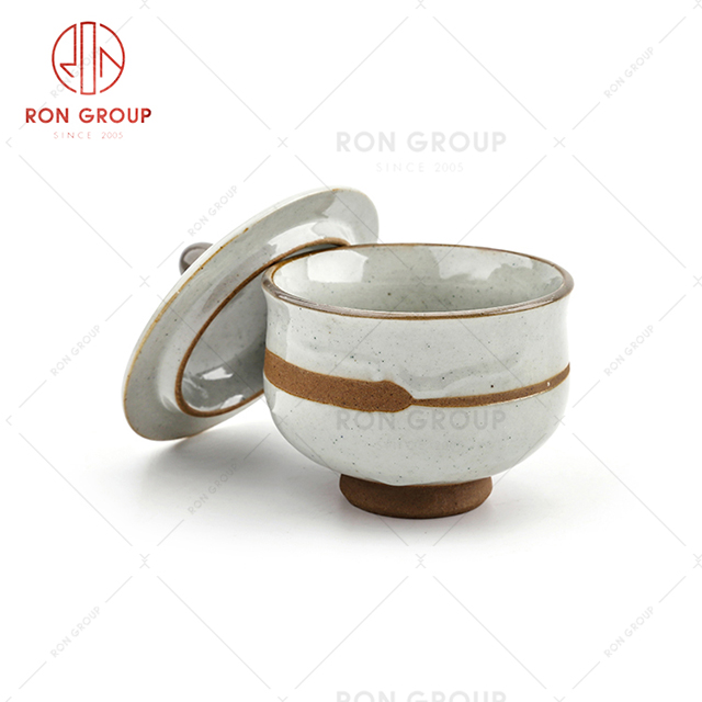 Dustproof restaurant ceramic tableware tavern dinnerware movable tea wine cup 