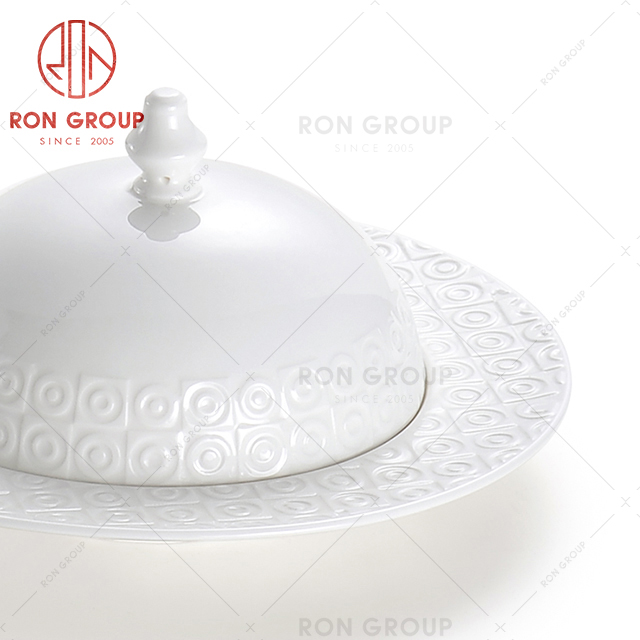 Factory direct selling high-quality restaurant tableware affordable hotel banquet plates bowls lids