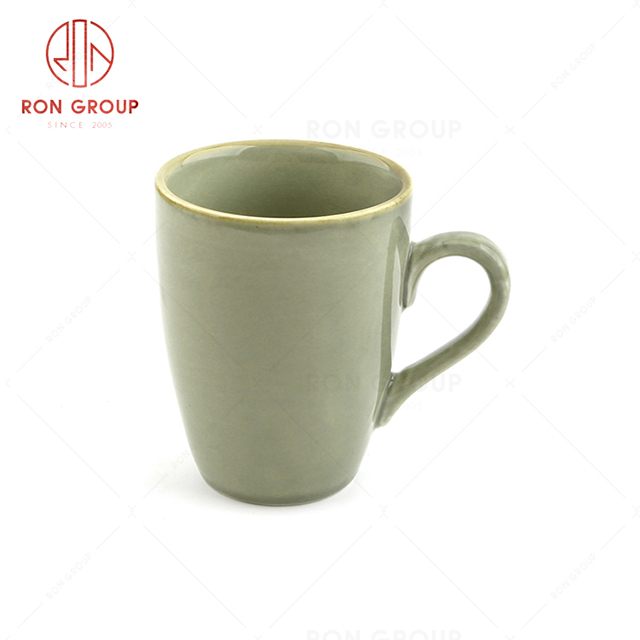 RonGroup New Color Morandi Chip Proof Porcelain  Collection - Ceramic Drinkware Coffee Mug 