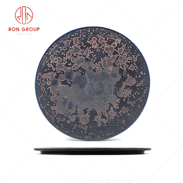 RN0660P00328  Hot Selling Exquisite and Practical Ceramic Round Flat Plate 