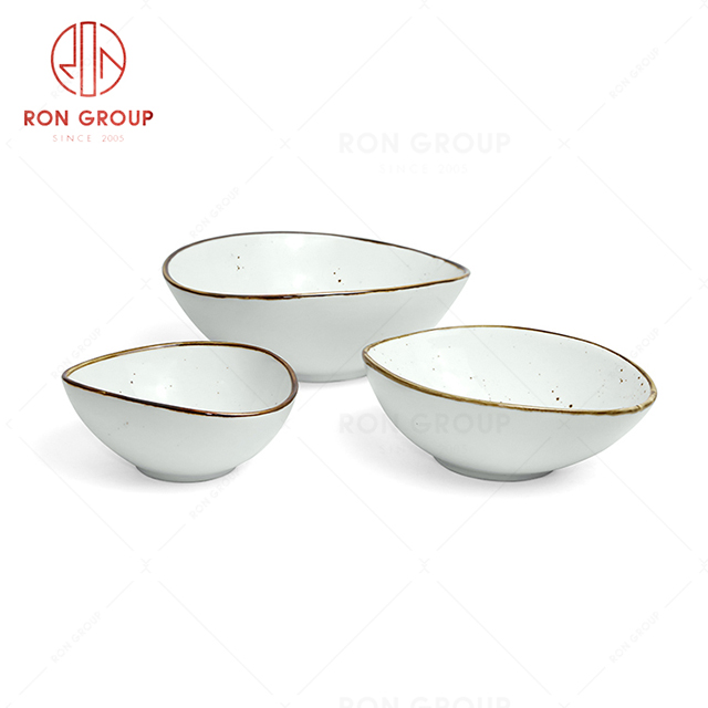 RonGroup New Color Chip Proof  Collection Misty White Bule -  Trigon Bowl