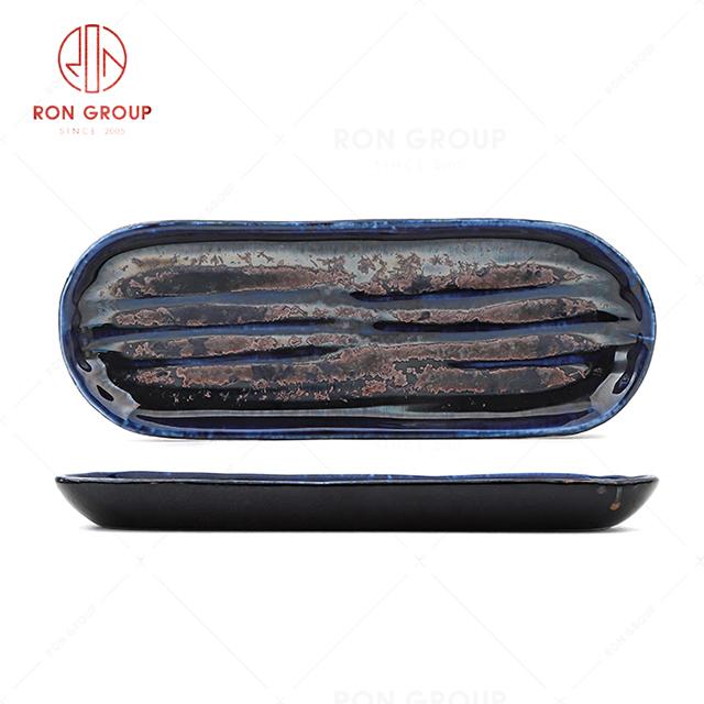 RN0660P00329  Wholesale High Quality Exquisite Blue Agate Series Round Head Plate