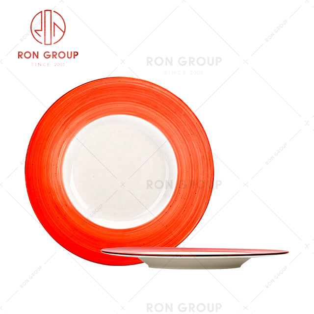 French Collection Hand-Color Red Plate 1057