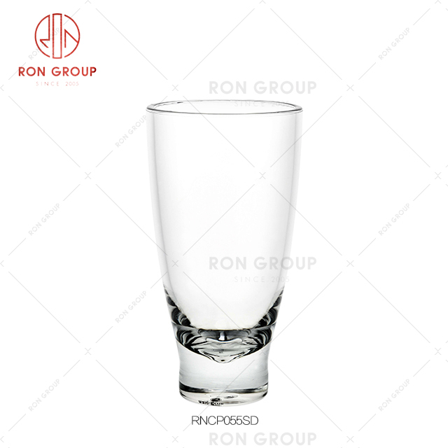 Specially designed thickened base restaurant elegant style beer juice drink hot sale pc cup