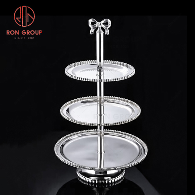 European bird cage flower Dragonfly bird three-layer dessert table metal dessert rack cake rack hotel living room fruit plate