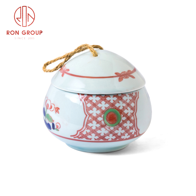 New arrived Asian style porcelain dinnerware set restaurant hotel supplies oval small stew cup