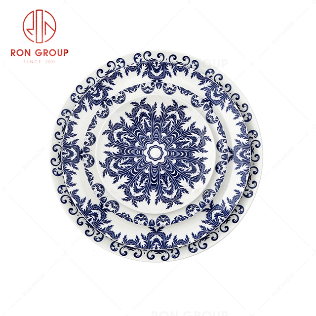 Manufacturer direct selling elegant style restaurant ceramic tableware hotel banquet plate