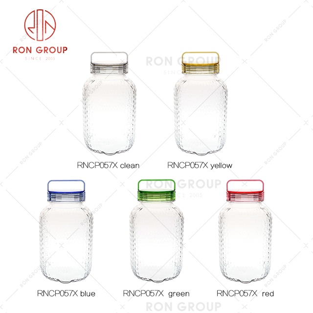 Multicolor optional wave strip design restaurant kitchen utensils materials candy storage tank