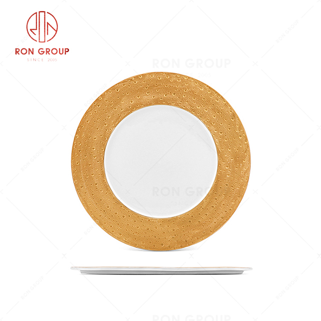 RN0660P00026 Hot Sale High Quality  Ceramic Meteor Shower Round Plate