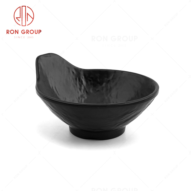 Fashion restaurant portable tableware chinese style hotel  rounded bowl with handle