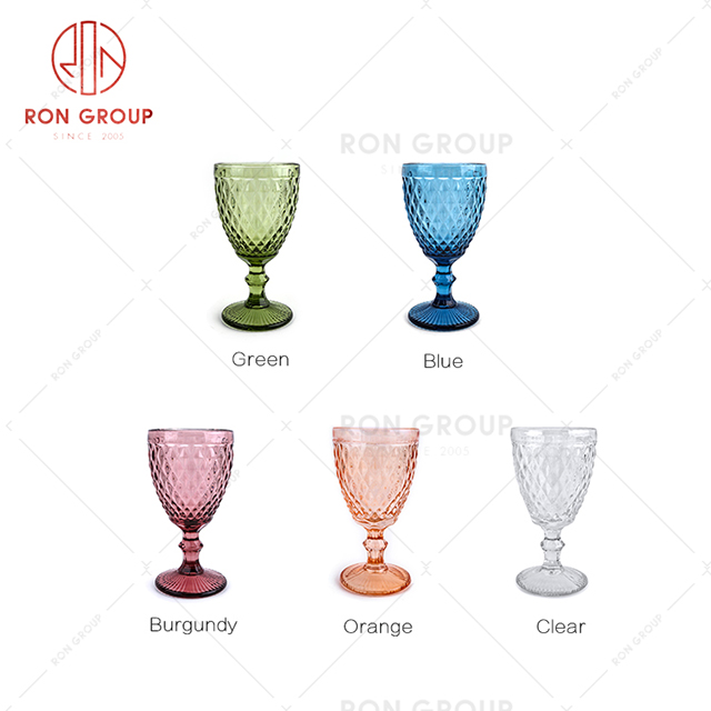 Noble hotel tableware various colors exquisite design restaurant glass wine glasses