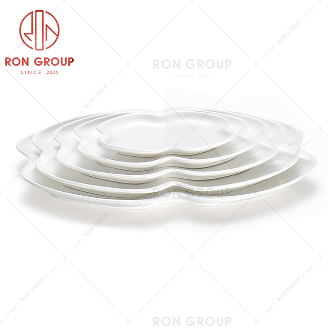 Factory direct selling unique design restaurant creative tableware hotel dinner ceramic plate set